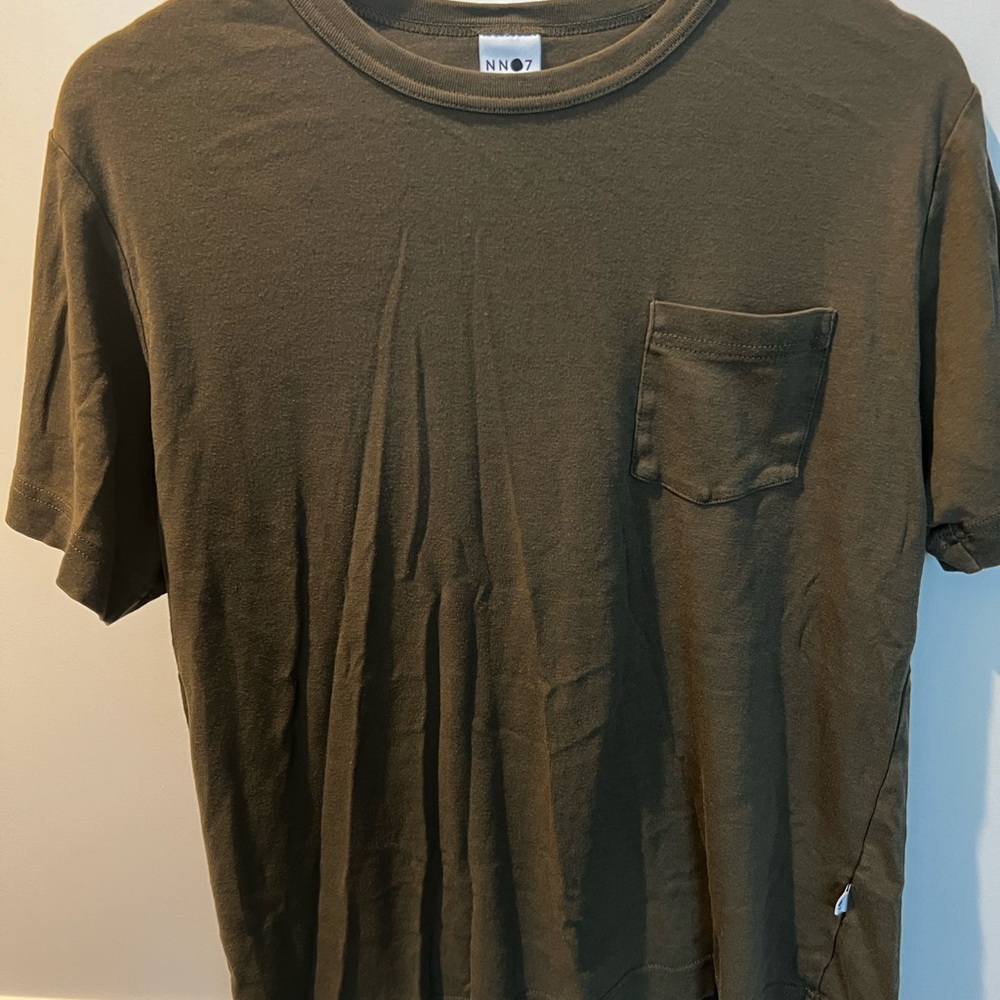 NN07 No Nationality Clive Pocket T Shirt Green